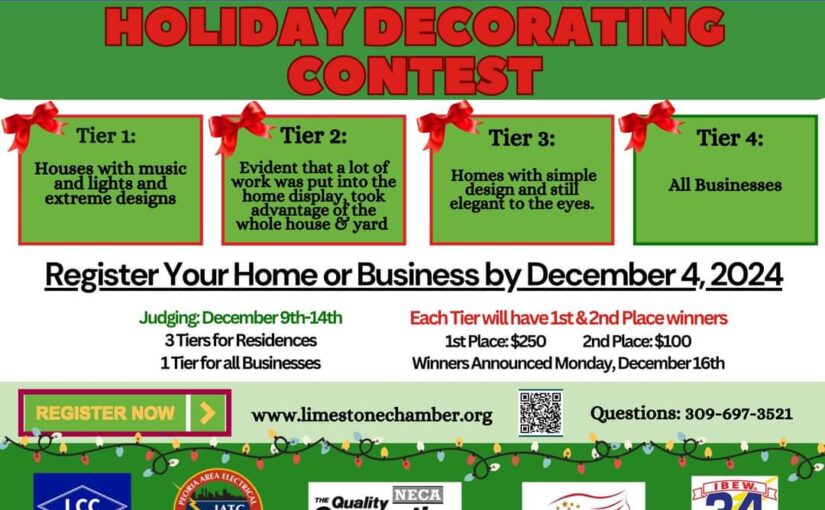 Limestone Chamber of Commerce 3rd Annual Holiday Decorating Contest